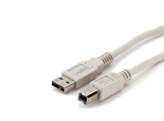 USB CABLE 2.0, Type A male - Type B male, 3 metre
