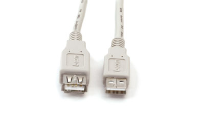 USB CABLE 2.0, Type A male - Type A female, 1 metre