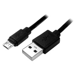 USB CABLE 2.0, Type A male - Type B-micro, 1 metre, black