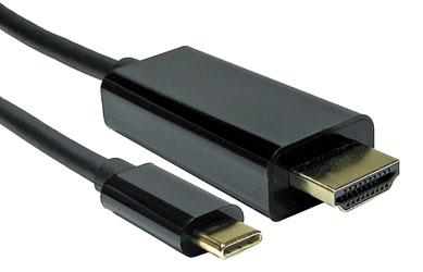 USB CABLE Type C male - HDMI male, 3 metre, black