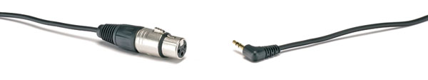 CANFORD CABLE 3FXX-3.5mm 3-pole jack plug, right-angle, 1.5m, recorder mic input