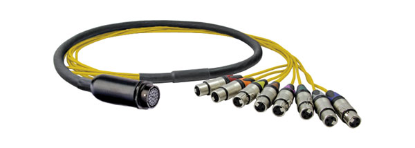 CANFORD MIL26 BREAKOUT CABLE MIL26 male to 8x XLR male, 2 metres