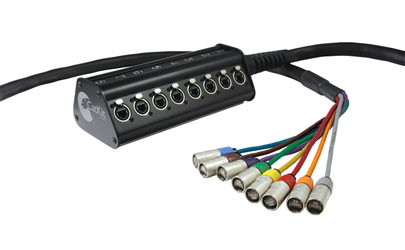 CANFORD CATKIT ETHERCON STAGEBOX 8-way, Flexible grade cable to 8x Ethercon breakout, 25 metres