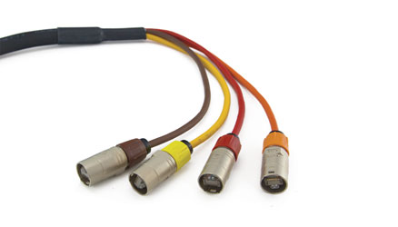 CANFORD CATKIT ETHERCON FLEXIBLE MULTICORE CABLE 4-way, 4x Ethercon breakout each end, 20 metres