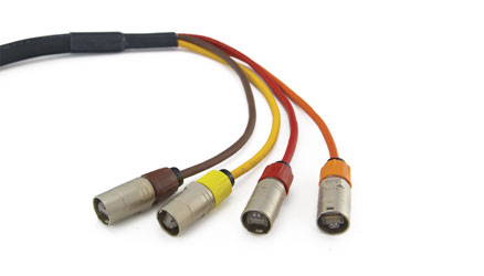 CANFORD CATKIT ETHERCON FLEXIBLE MULTICORE CABLE 4-way, 4x Ethercon breakout each end, 75 metres