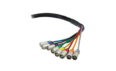 CANFORD CATKIT ETHERCON FLEXIBLE MULTICORE CABLE 8-way, 8x Ethercon breakout each end, 25 metres