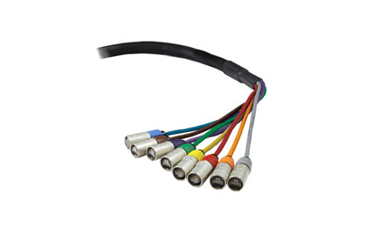 CANFORD CATKIT ETHERCON FLEXIBLE MULTICORE CABLE 8-way, 8x Ethercon breakout each end, 75 metres