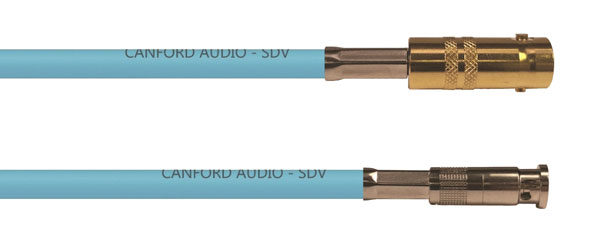 CANFORD CABLE Micro BNC male - BNC female, 12G 4K UHD, 300mm, turquoise