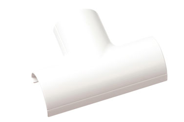 D-LINE FLET2010W 1/2-ROUND CLIP-OVER EQUAL TEE, For 20 x 10mm trunking, white