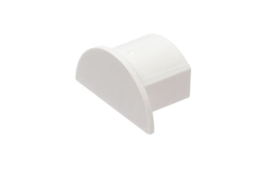 D-LINE EC2010W 1/2-ROUND SMOOTH-FIT END CAP, For 20 x 10mm trunking, white