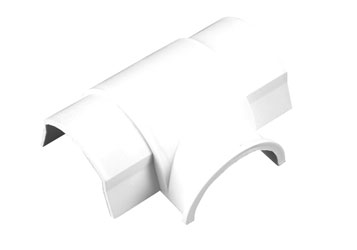 D-LINE AT3015W 1/2-ROUND SMOOTH-FIT BOX ADAPTOR TEE, For 30 x 15mm trunking, white