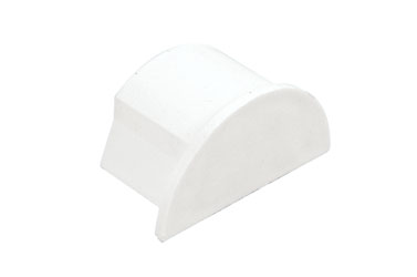 D-LINE EC3015W 1/2-ROUND SMOOTH-FIT END CAP, For 30 x 15mm trunking, white