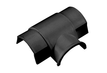 D-LINE AT3015B 1/2-ROUND SMOOTH-FIT BOX ADAPTOR TEE, For 30 x 15mm trunking, black