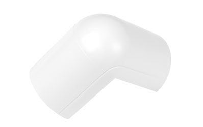 D-LINE FLEB5025W 1/2-ROUND CLIP-OVER EXTERNAL BEND, For 50 x 25mm trunking, white