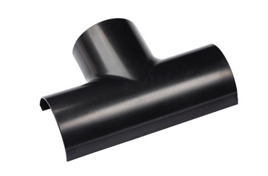 D-LINE FLET5025B 1/2-ROUND CLIP-OVER EQUAL TEE, For 50 x 25mm trunking, black