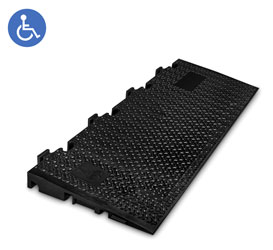 DEFENDER MIDI 5 2D R CABLE PROTECTOR Ramp, 1000 x 430mm, 6-degree incline, black