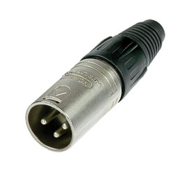 NEUTRIK NC3MX XLR Male cable connector, nickel shell, silver contacts