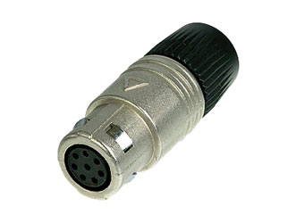 NEUTRIK OSC8F-NI NEUTRICON Cable plug, nickel, with insert and NEUTRICON Female solder contacts