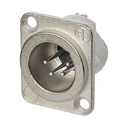 NEUTRIK NC4MD-LX XLR Male panel connector, nickel shell, silver contacts