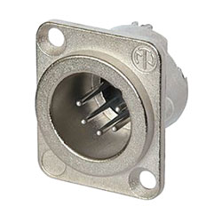 NEUTRIK NC5MD-LX XLR Male panel connector, nickel shell, silver contacts