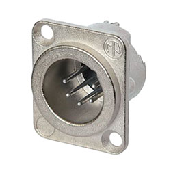 NEUTRIK NC6MD-LX XLR Male panel connector, nickel shell, silver contacts