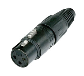 NEUTRIK NC3FX-BAG XLR Female cable connector, black shell, silver contacts