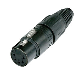 NEUTRIK NC5FX-BAG XLR Female cable connector, black shell, silver contacts