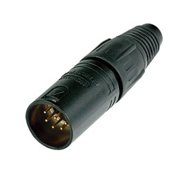 NEUTRIK NC7MX-B XLR Male cable connector, black shell, gold contacts