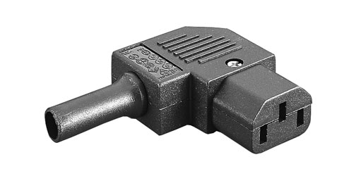 BULGIN PX0587/SE IEC MAINS CONNECTOR C13 type, female, cable, horiz. side entry