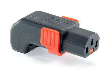 IEC-LOCK IEC MAINS CONNECTOR C13 type, female, cable, locking, vertical up/down, rewireable