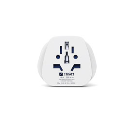 TRAVEL BLUE WORLD TO EUROPE MAINS PLUG ADAPTER