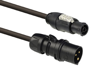 CANFORD AC MAINS CORDSET Powercon TRUE1 NAC3FX-W-TOP - PCE Midnight 013-6X, TRS, 3m, black