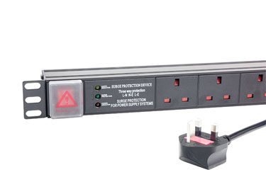 CANFORD PDU Economy, 1U horizontal, 6-way, UK, surge protected