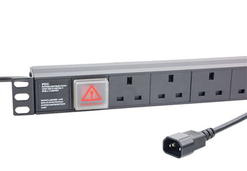 CANFORD PDU Economy, 1U horizontal, 6-way UK, IEC14 plug