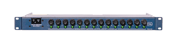 TSL PDU14C-32A AC MAINS DISTRIBUTION UNIT 1x 32A PowerCON inlet, 14x IEC outlets