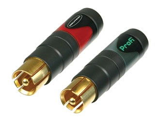 NEUTRIK RCA (PHONO) CONNECTORS - Male and female cable types - Professional