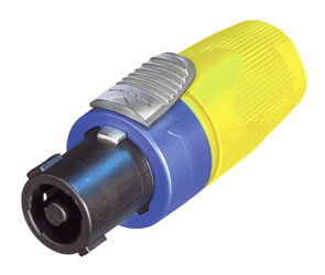 NEUTRIK NL4FX-4 SPEAKON Cable connector, yellow gland