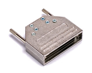 D-SUB 25 pin metal cover, double clamp