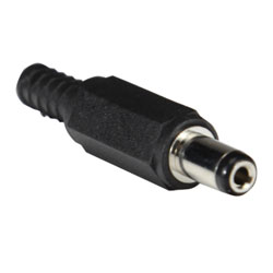 DC CONNECTOR Female cable, 2.1mm, 10mm shaft