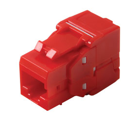 TUK KEYSTONE RJ45 IDC SOCKET Cat6 tool-less, red