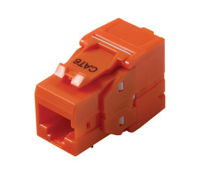 TUK KEYSTONE RJ45 IDC SOCKET Cat6 tool-less, orange