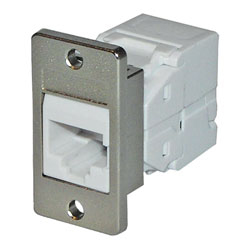 TUK PANEL MOUNT KEYSTONE RJ45 IDC SOCKET Cat6 tool-less, white