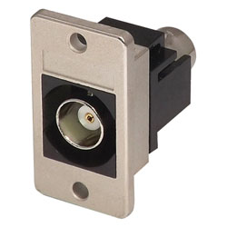 TUK PANEL MOUNT KEYSTONE COUPLER BNC female to BNC female, 50 ohm, black