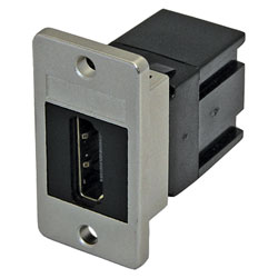 TUK PANEL MOUNT KEYSTONE COUPLER HDMI female to female, black