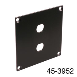 CANFORD UNIVERSAL MODULAR CONNECTION PLATE 2x F type, black