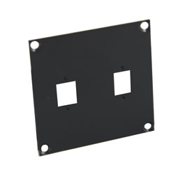 CANFORD UNIVERSAL MODULAR CONNECTION PLATE 2x LC fibre couplers, black