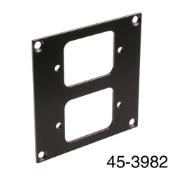 CANFORD UNIVERSAL MODULAR CONNECTION PLATE 2x IEC mains female, black