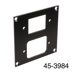 CANFORD UNIVERSAL MODULAR CONNECTION PLATE 1x IEC female, 1x male, black