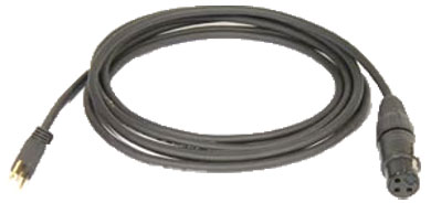 GHIELMETTI 673.910.301.00 GXK 313/120 PATCHCABLE 3-pole to XLR 3-pin female, 1200mm, black