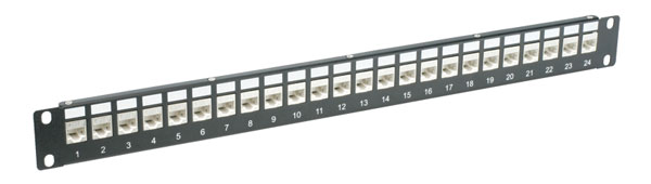 CANFORD CAT6 FEEDTHROUGH PATCH PANEL 1U 1x 24 way, screened